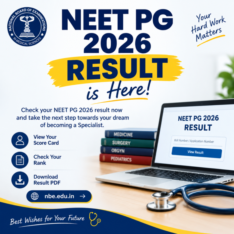 NEET PG Result 2026: Date, Answer Key & Latest Updates